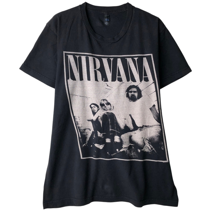 TULTEX NIRVANA Nirvana Band T-shirt, Men's M size cotton black type Vintage Second Hand