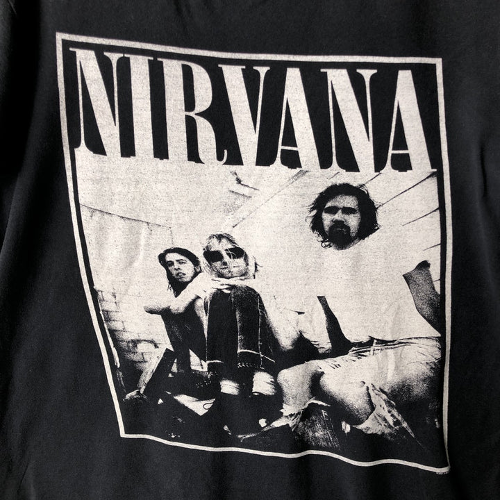 TULTEX NIRVANA Nirvana Band T-shirt, Men's M size cotton black type Vintage Second Hand