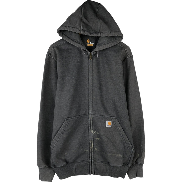 Carhartt ORIGINAL FIT sweat full zip hoodie, men's size M cotton gray type Vintage Second Hand