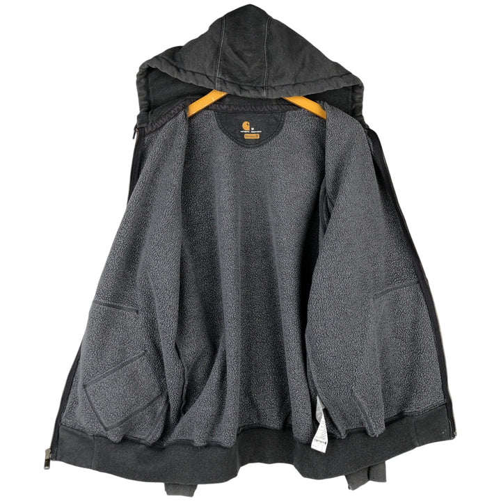 Carhartt ORIGINAL FIT sweat full zip hoodie, men's size M cotton gray type Vintage Second Hand