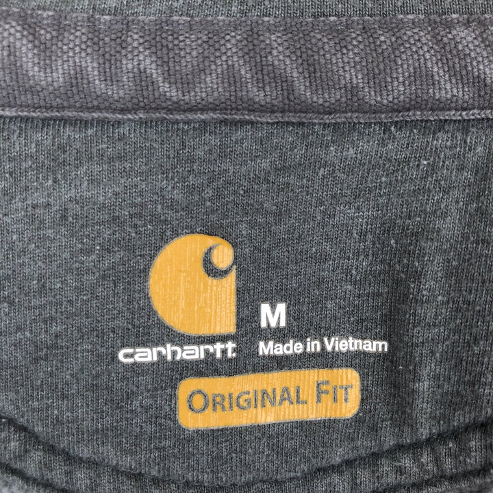 Carhartt ORIGINAL FIT sweat full zip hoodie, men's size M cotton gray type Vintage Second Hand