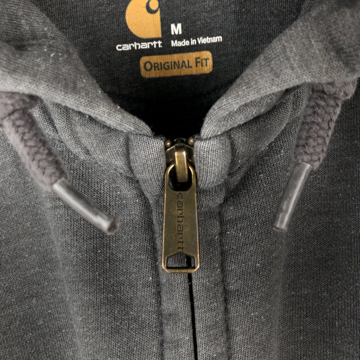 Carhartt ORIGINAL FIT sweat full zip hoodie, men's size M cotton gray type Vintage Second Hand