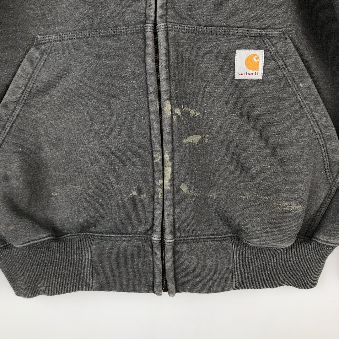 Carhartt ORIGINAL FIT sweat full zip hoodie, men's size M cotton gray type Vintage Second Hand