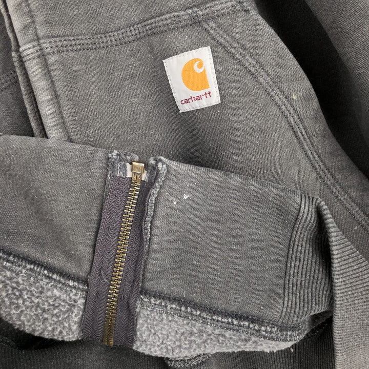 Carhartt ORIGINAL FIT sweat full zip hoodie, men's size M cotton gray type Vintage Second Hand