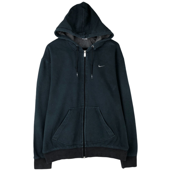 00'S Nike Sweat Full Zip Hoodie Men's L size cotton black type Vintage Second Hand