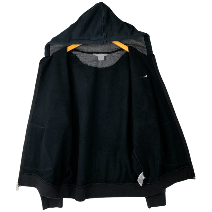 00'S Nike Sweat Full Zip Hoodie Men's L size cotton black type Vintage Second Hand