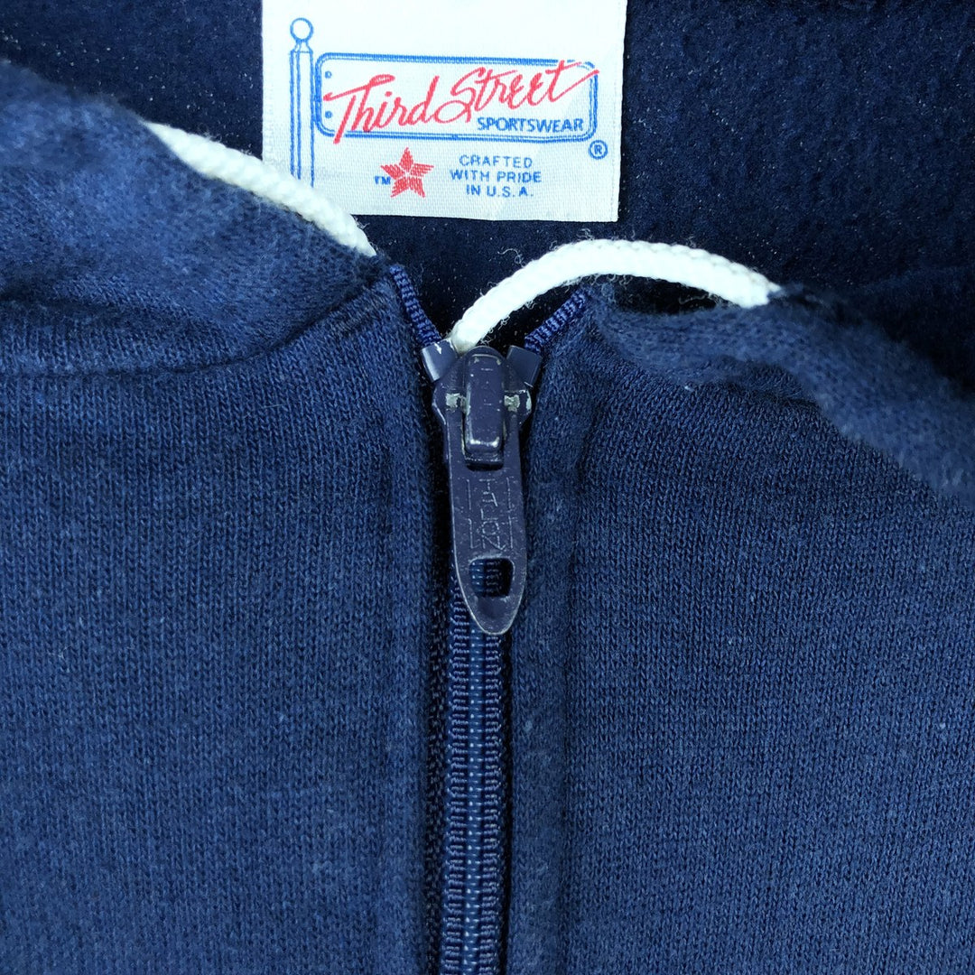 1980'S Third Street Hershey's Advertising Full-Zip Hoodie, Made in USA, Men's Size L, Vintage unclear navy blue type Vintage Second Hand
