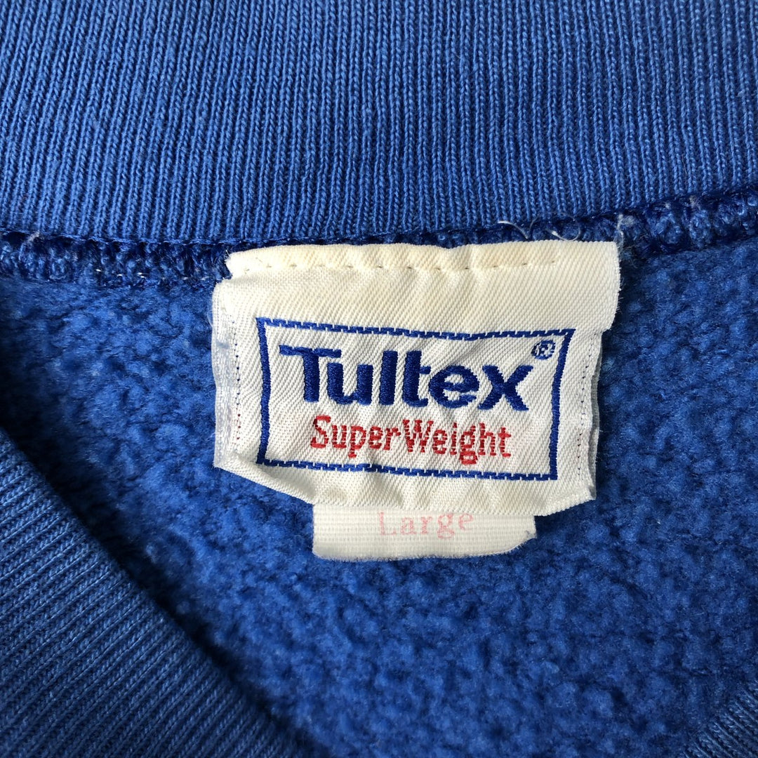 Vintage 1980'S Tultex Advertising Sweatshirt, Made in USA, Men's Size L cotton blue type Vintage Second Hand
