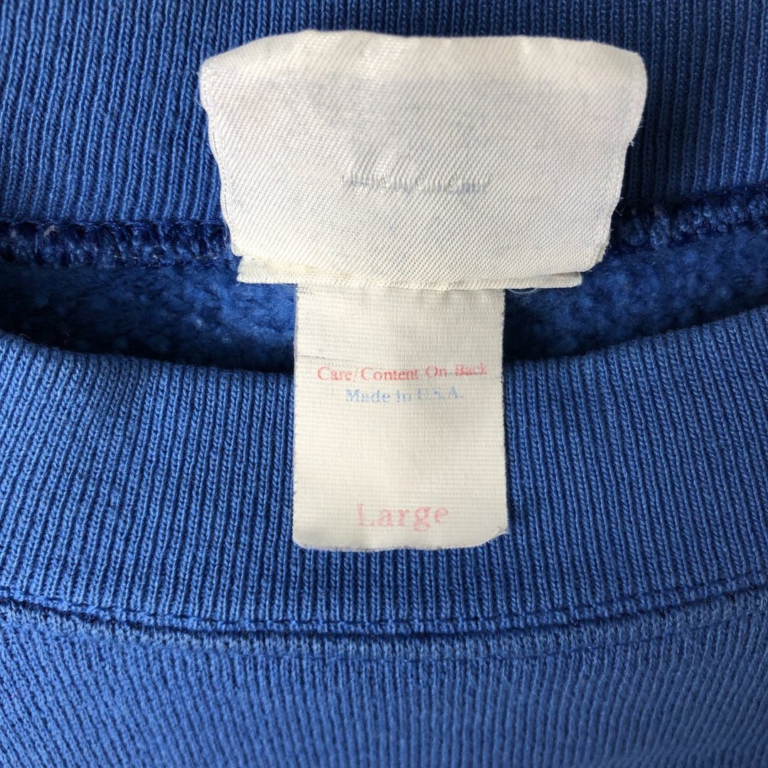 Vintage 1980'S Tultex Advertising Sweatshirt, Made in USA, Men's Size L cotton blue type Vintage Second Hand