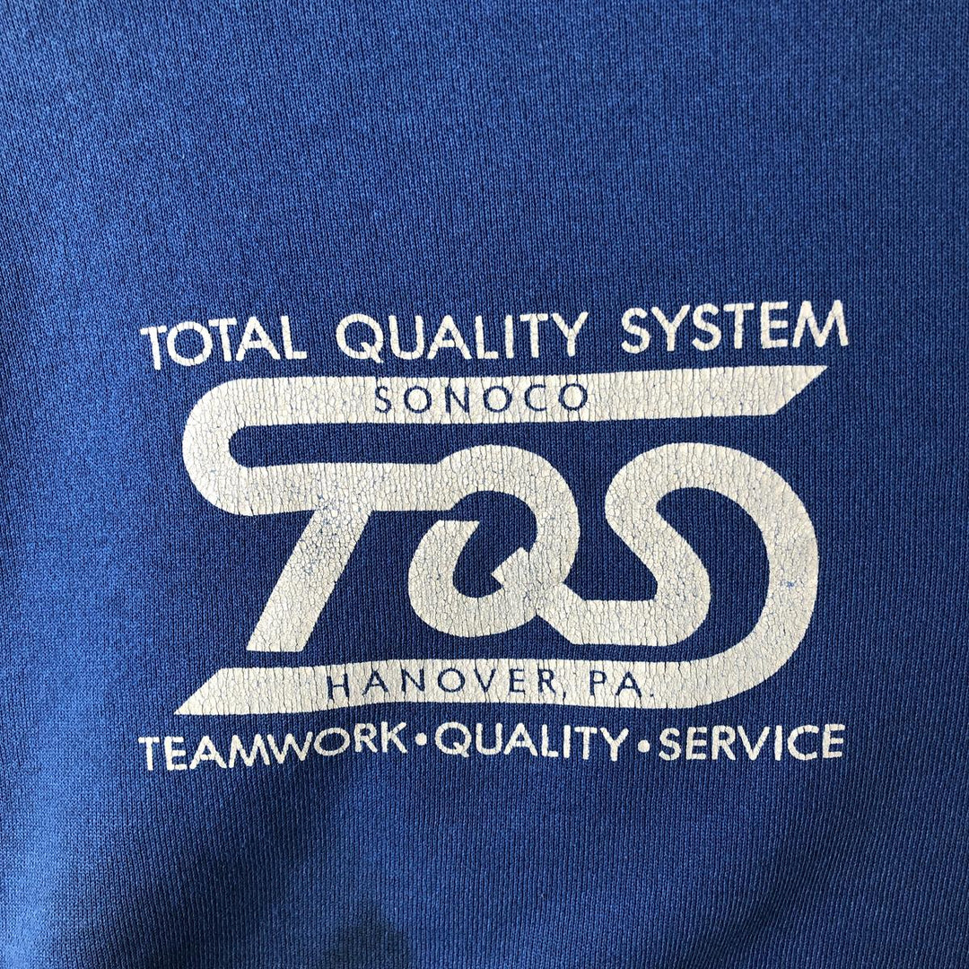 Vintage 1980'S Tultex Advertising Sweatshirt, Made in USA, Men's Size L cotton blue type Vintage Second Hand