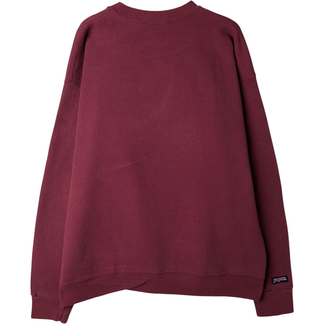 Vintage 80s-90'S Jansport ComfortBlend college sweatshirt, Made in USA, Men's Size L cotton Red type red-purple Vintage Second Hand