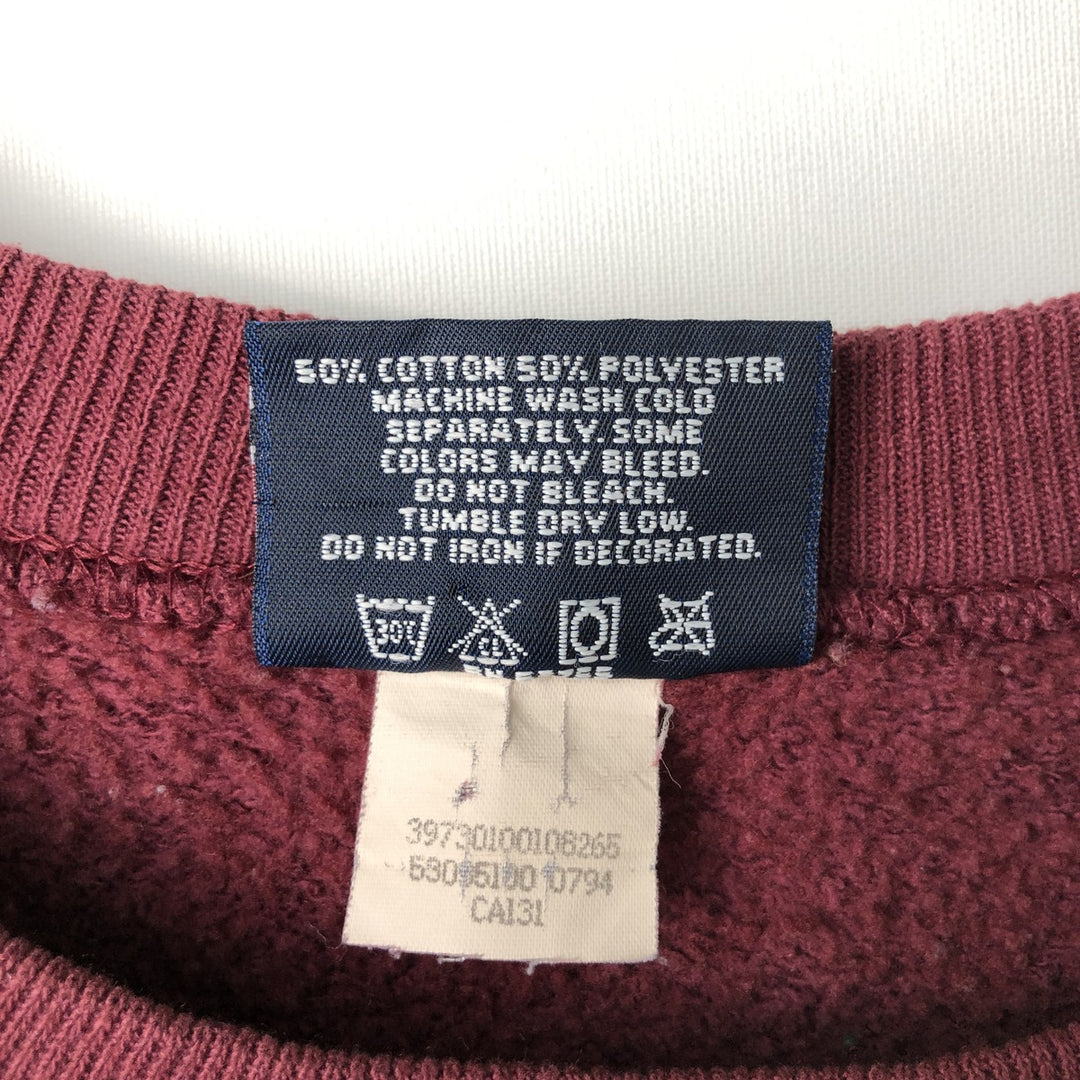 Vintage 80s-90'S Jansport ComfortBlend college sweatshirt, Made in USA, Men's Size L cotton Red type red-purple Vintage Second Hand