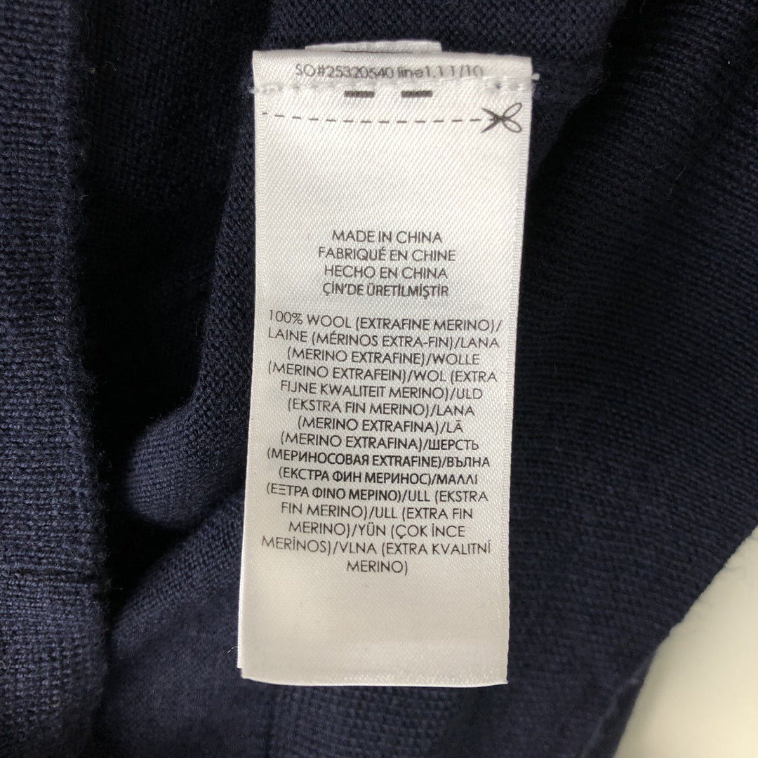 Ralph Lauren POLO RALPH LAUREN merino wool knit sweater, men's size M Merino wool navy blue type Vintage Second Hand