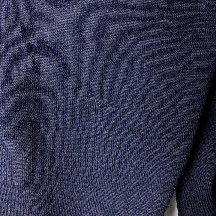 Ralph Lauren POLO RALPH LAUREN merino wool knit sweater, men's size M Merino wool navy blue type Vintage Second Hand