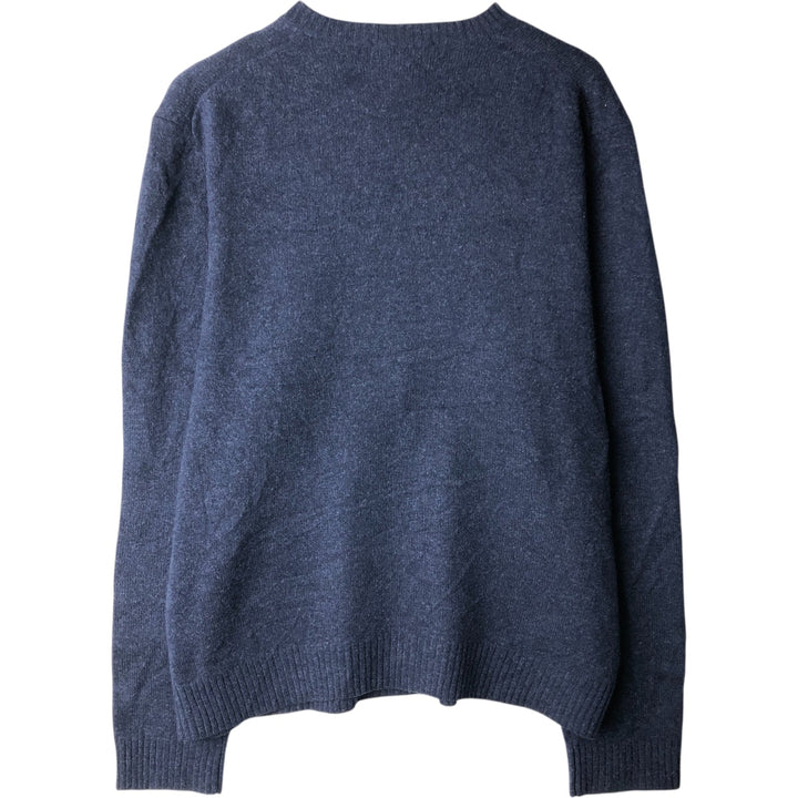 Brooks Brothers V-neck lambswool knit sweater, men's size XL, vintage Lamb wool navy blue type Vintage Second Hand