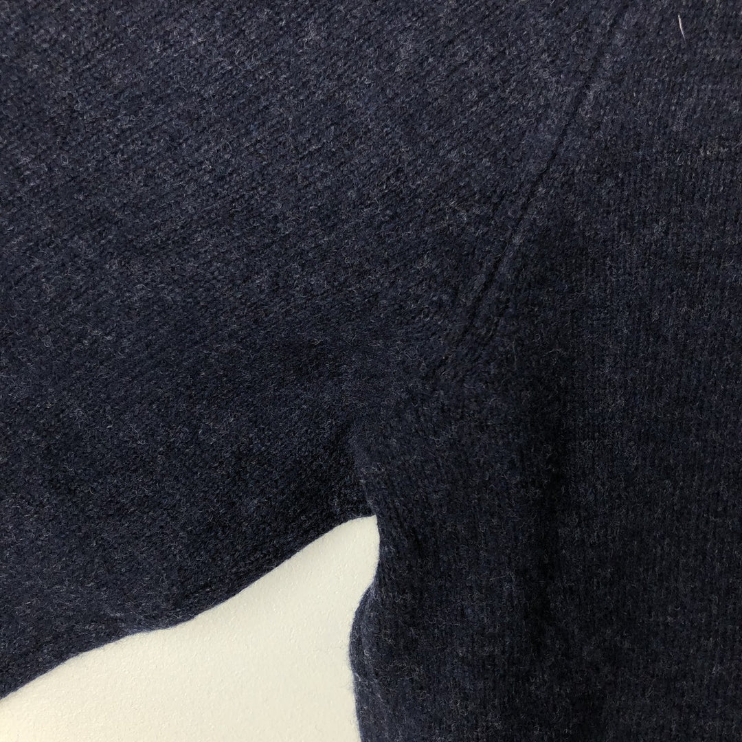 Brooks Brothers V-neck lambswool knit sweater, men's size XL, vintage Lamb wool navy blue type Vintage Second Hand