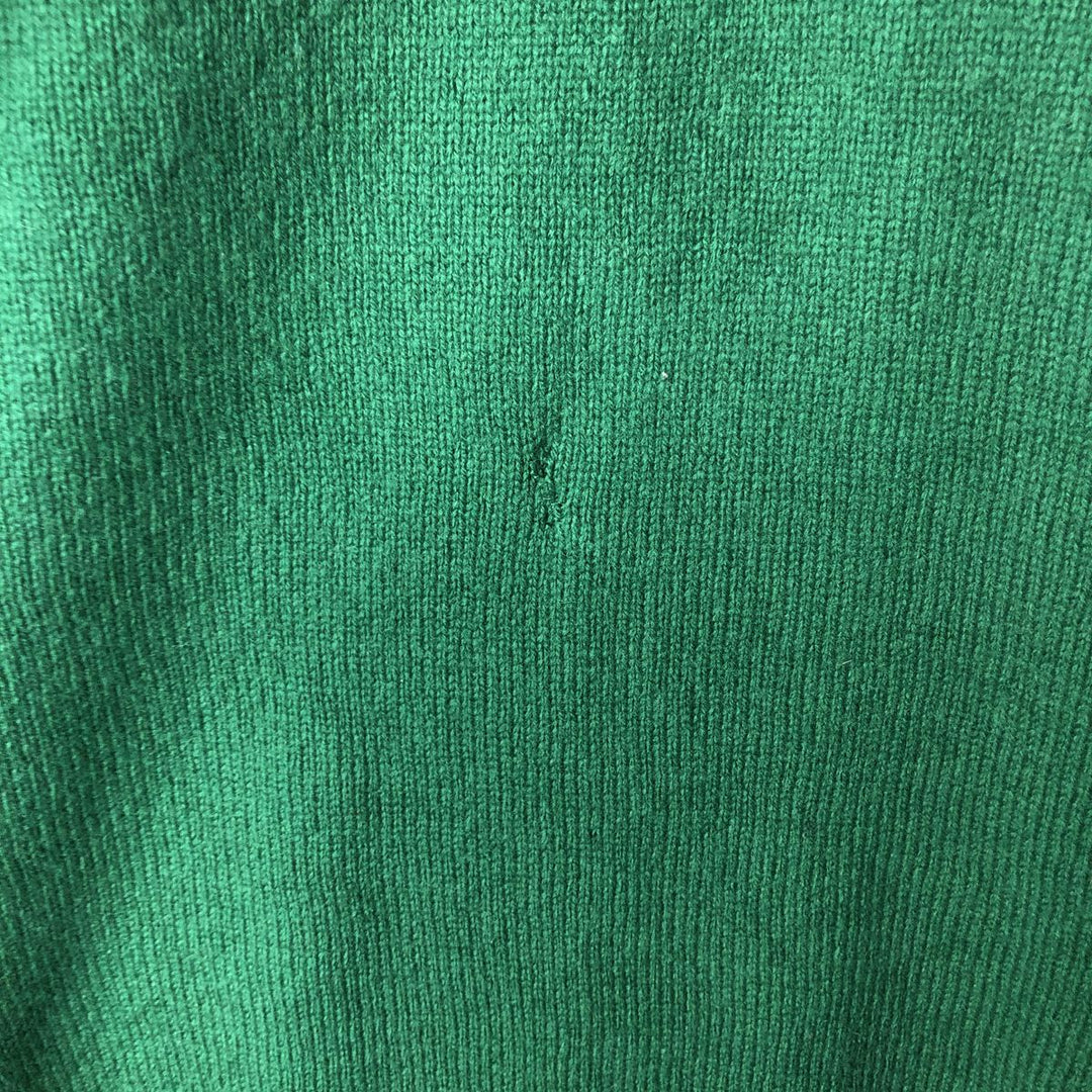 Ralph Lauren POLO by Ralph Lauren V-neck lambswool knit sweater, men's size L Lamb wool green type Vintage Second Hand