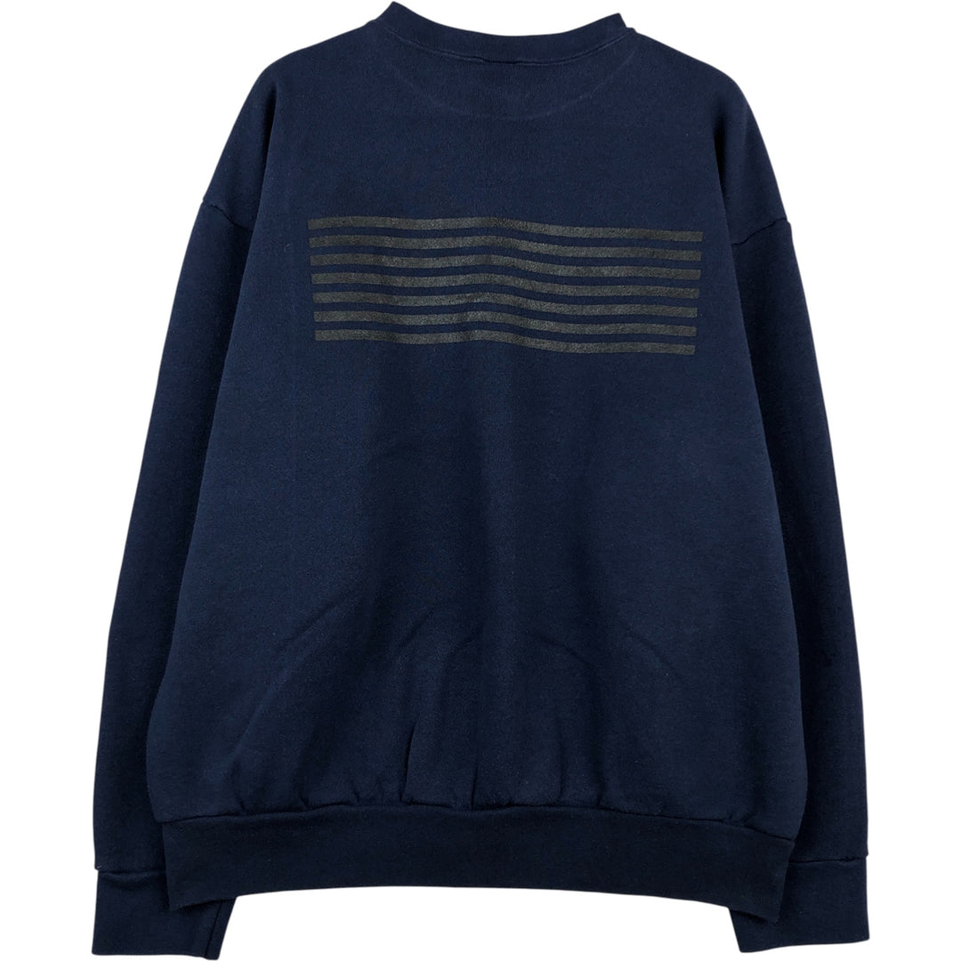 Authentic US military CAC print sweatshirt, made in the USA, men's size L cotton navy blue type Vintage Second Hand