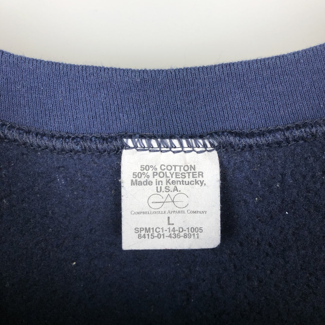 Authentic US military CAC print sweatshirt, made in the USA, men's size L cotton navy blue type Vintage Second Hand
