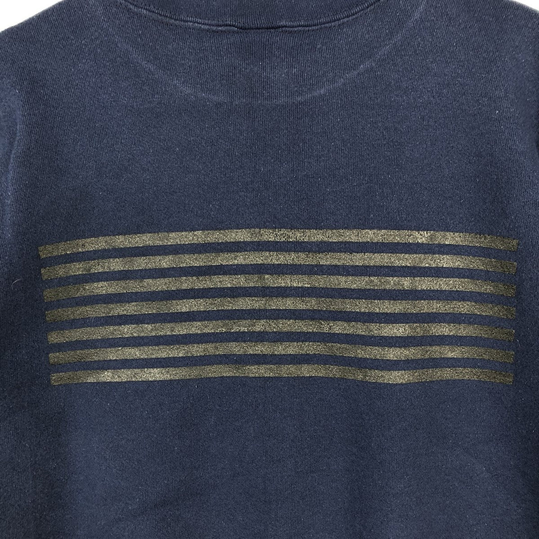 Authentic US military CAC print sweatshirt, made in the USA, men's size L cotton navy blue type Vintage Second Hand