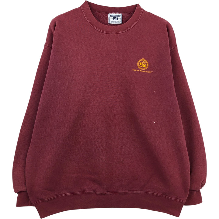 Vintage 90'S Lee Ultraweight Printed Sweatshirt, Men's Size L unclear bordeaux Vintage Second Hand