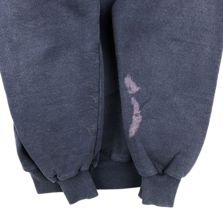 90'S Russell printed sweatshirt, men's size M, vintage cotton navy blue type Vintage Second Hand