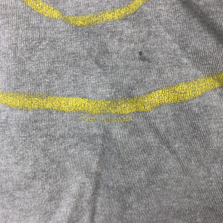 NIRVANA Nirvana Band T-shirt, Band T, Men's XL size cotton gray type Vintage Second Hand