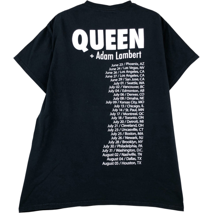 QUEEN Band T-shirt, Men's M size cotton black type Vintage Second Hand