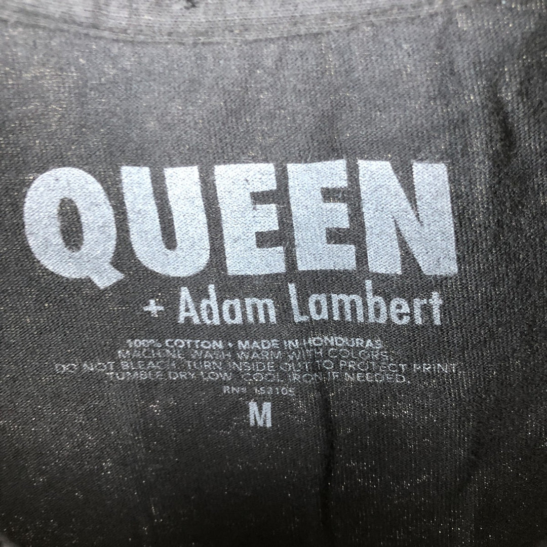 QUEEN Band T-shirt, Men's M size cotton black type Vintage Second Hand