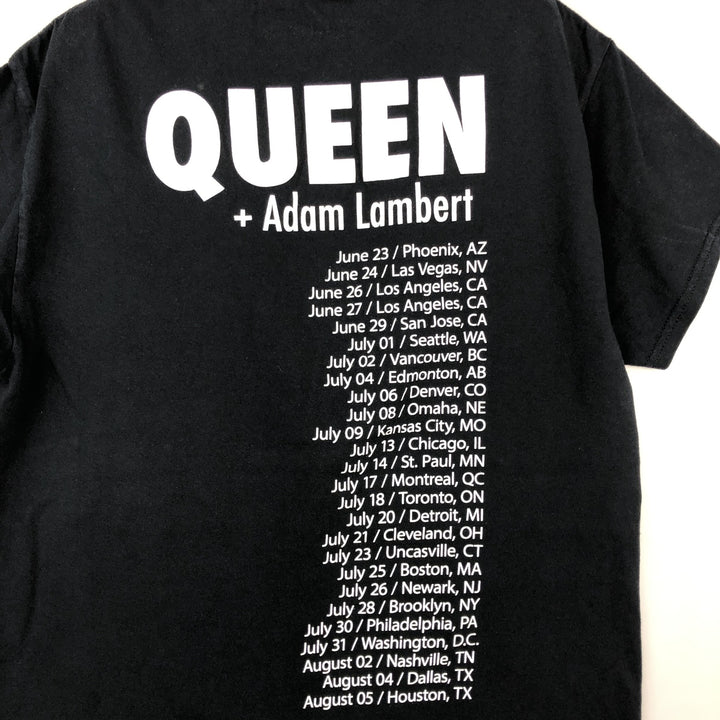 QUEEN Band T-shirt, Men's M size cotton black type Vintage Second Hand