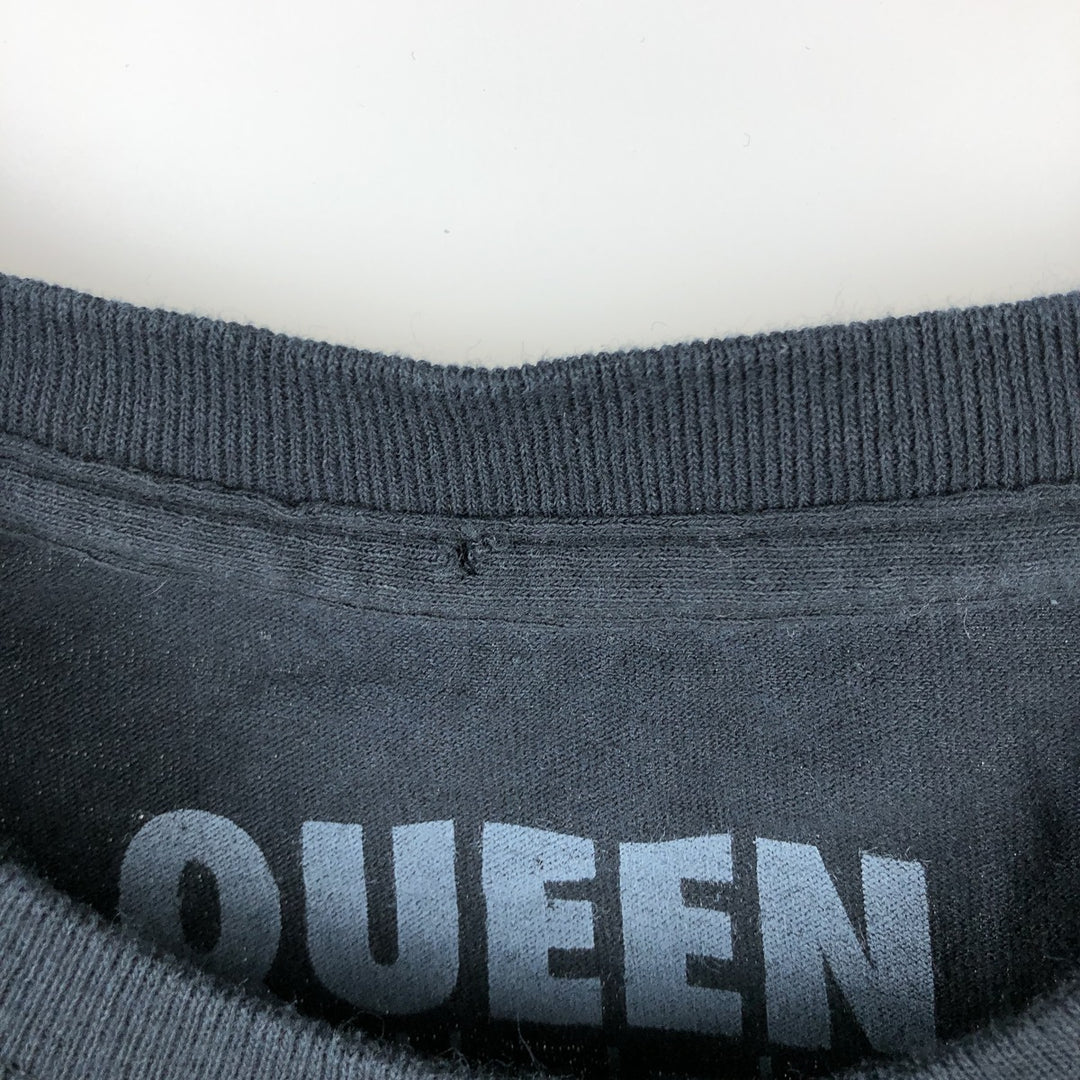 QUEEN Band T-shirt, Men's M size cotton black type Vintage Second Hand