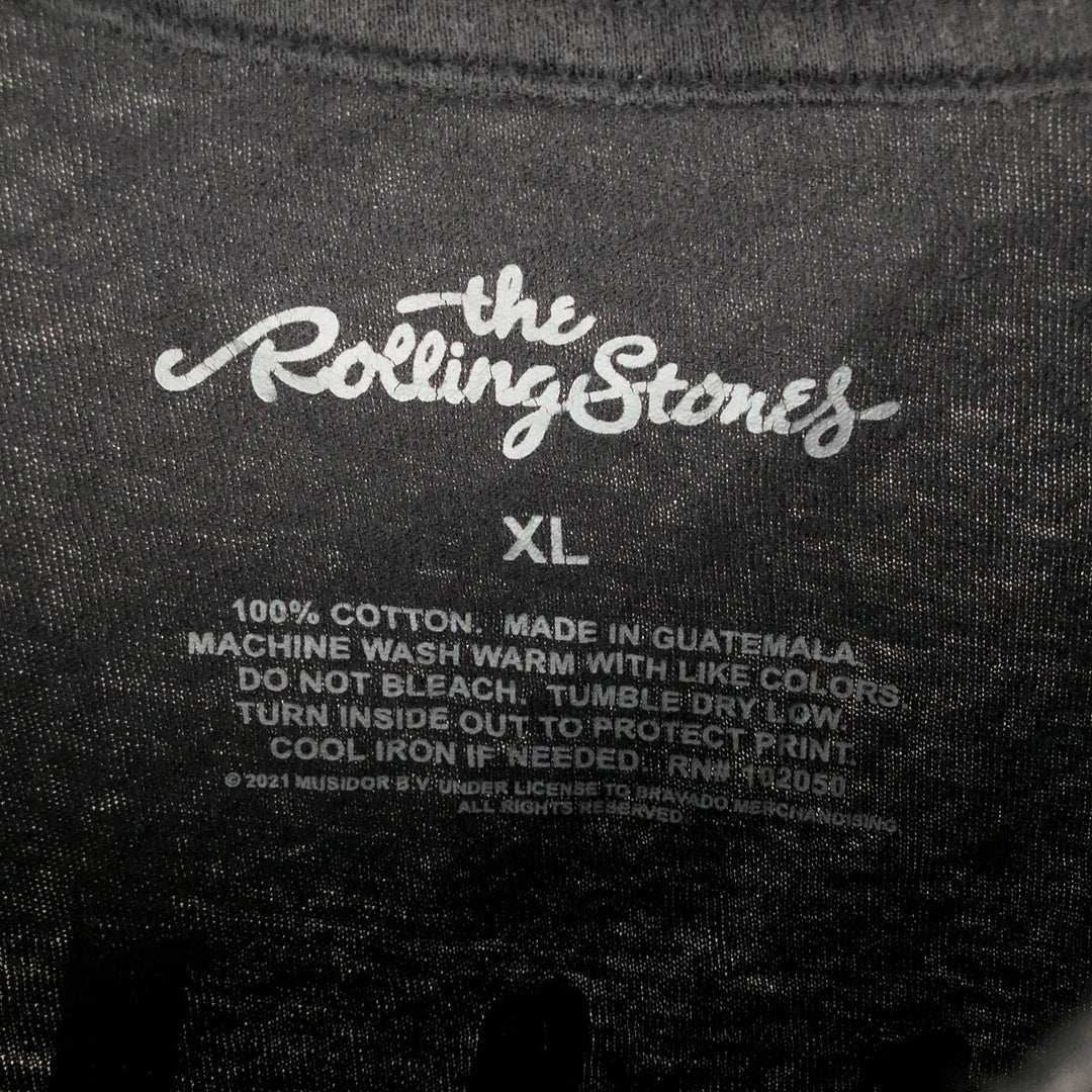 The Rolling Stones Band T-shirt, Men's XL cotton black type Vintage Second Hand