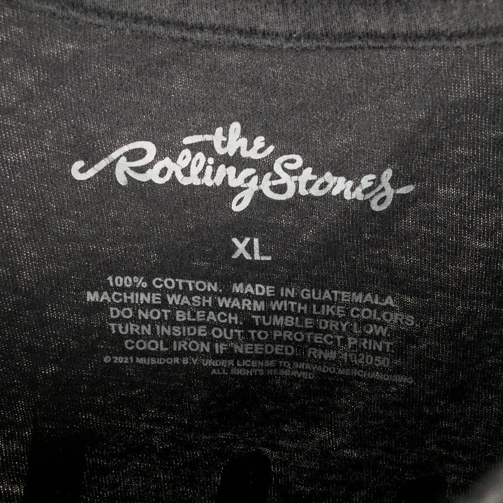 The Rolling Stones Band T-shirt, Men's XL cotton black type Vintage Second Hand