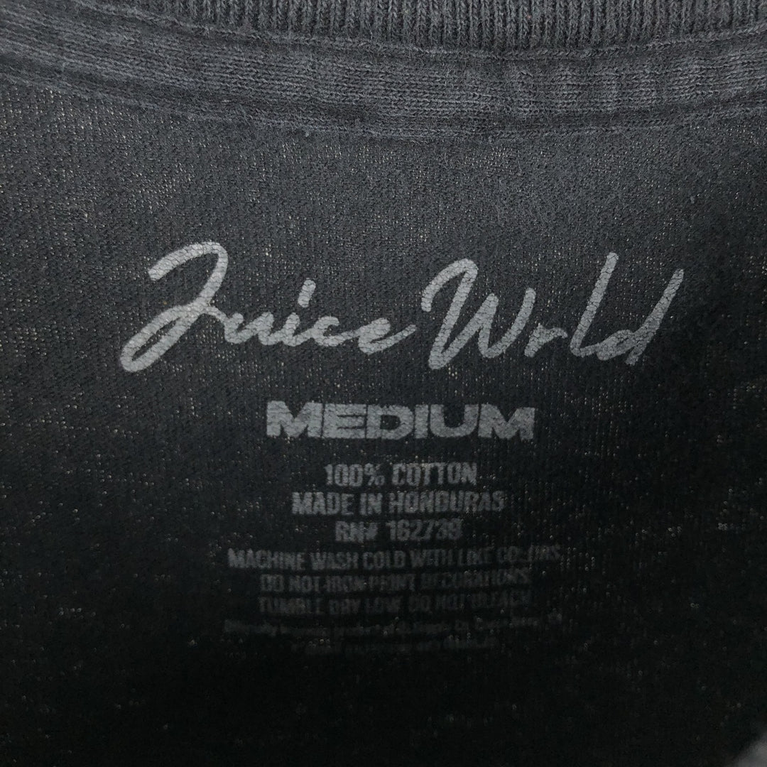 JUICE WRLD Rap T-shirt, Men's Size Medium cotton black type Vintage Second Hand