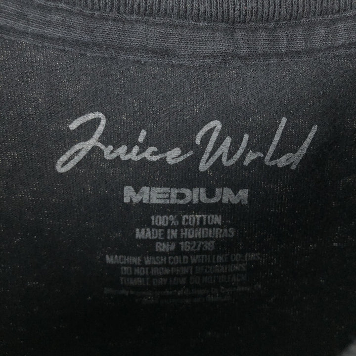 JUICE WRLD Rap T-shirt, Men's Size Medium cotton black type Vintage Second Hand