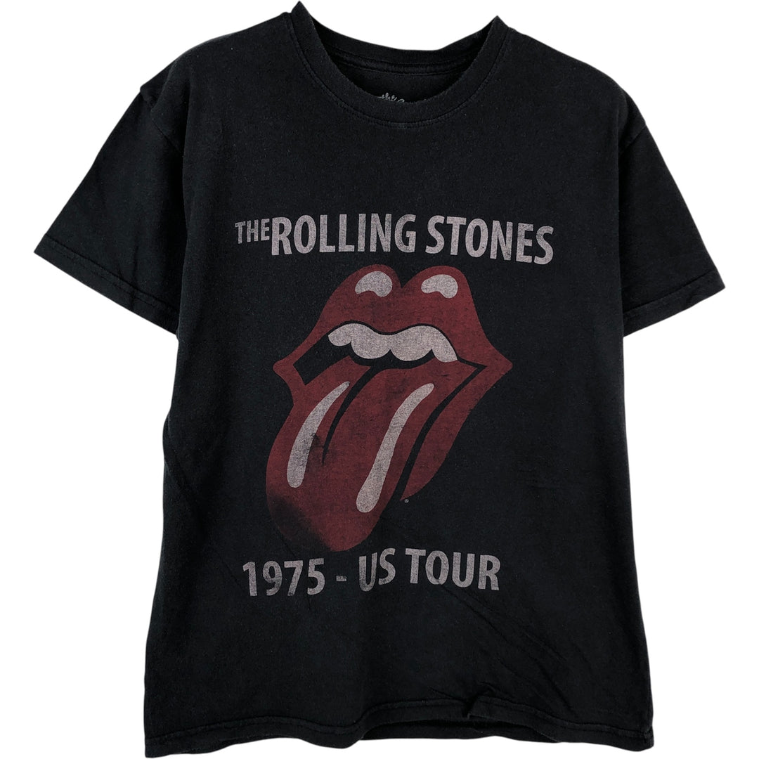 The Rolling Stones Band T-shirt, Men's M size cotton black type Vintage Second Hand