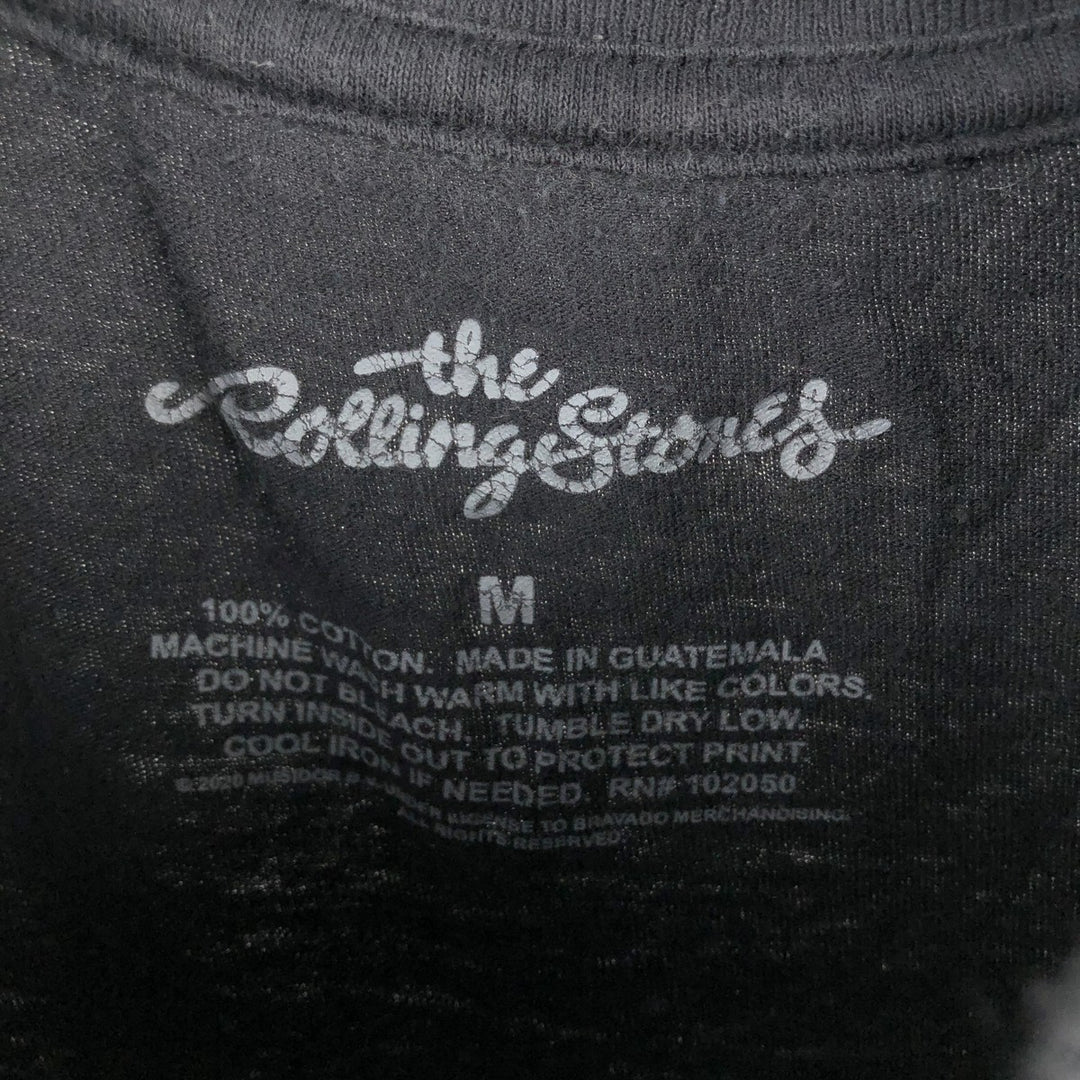 The Rolling Stones Band T-shirt, Men's M size cotton black type Vintage Second Hand