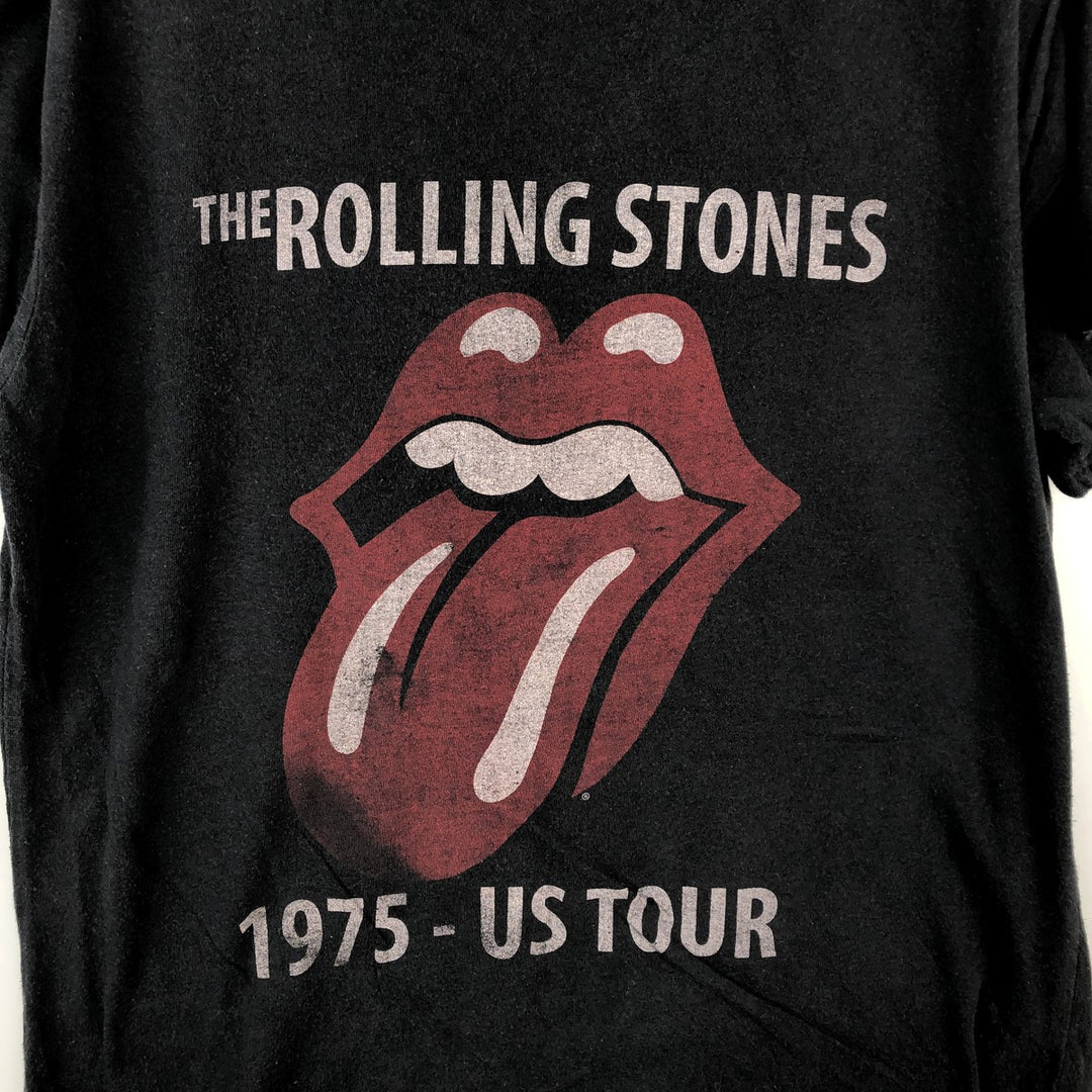 The Rolling Stones Band T-shirt, Men's M size cotton black type Vintage Second Hand