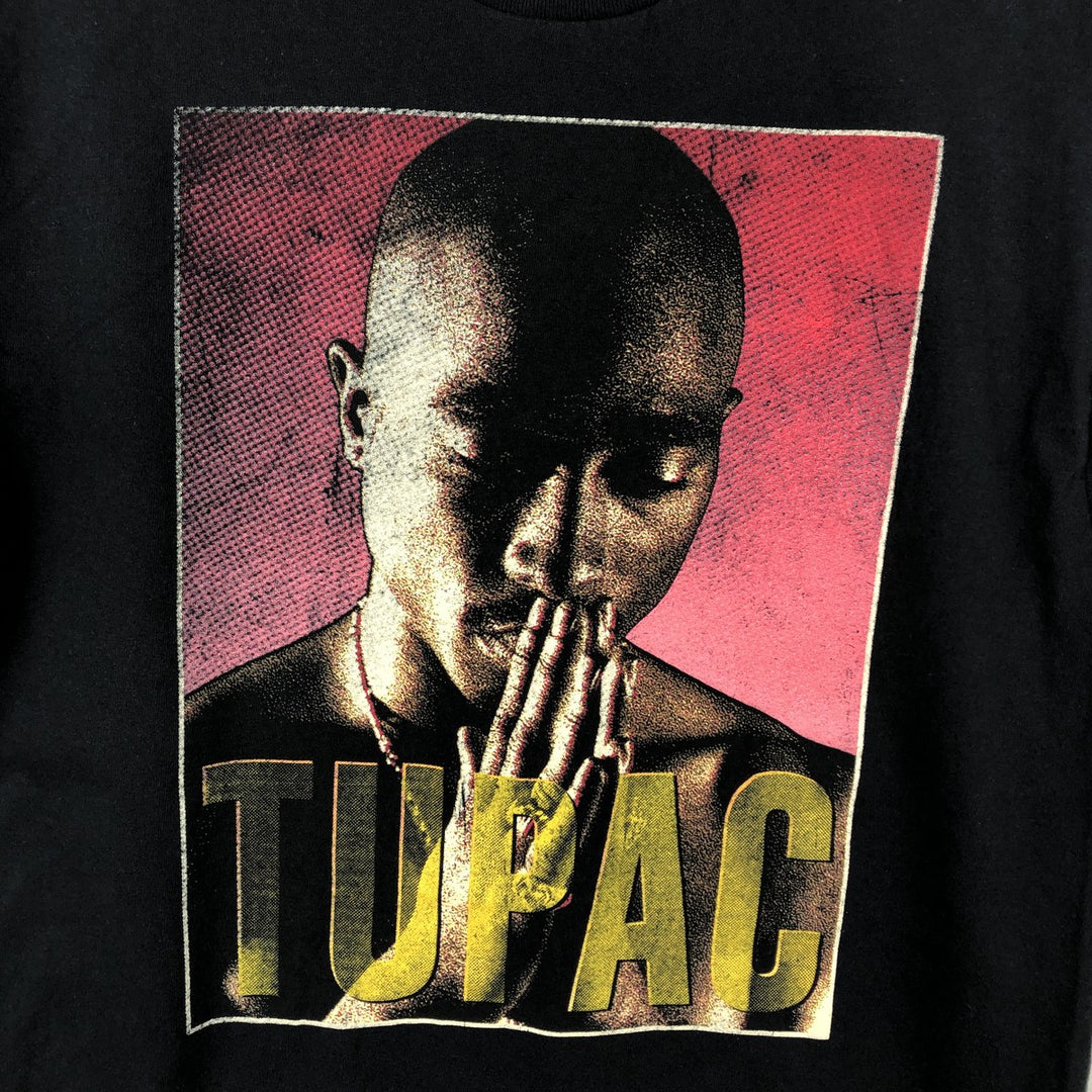 2PAC Rap T-shirt, Men's Size Medium cotton black type Vintage Second Hand