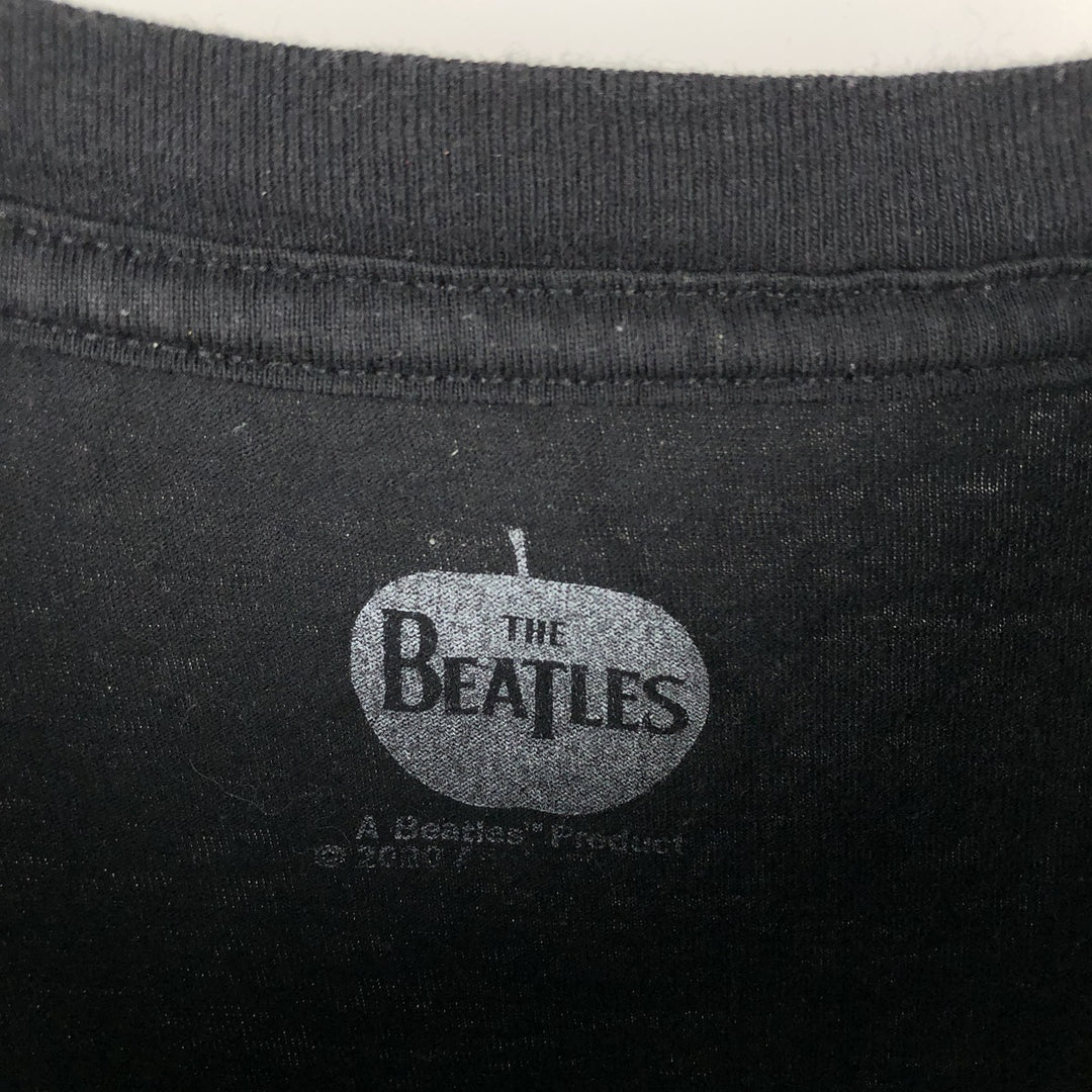 THE BEATLES Band T-shirt, Men's L size unclear black type Vintage Second Hand