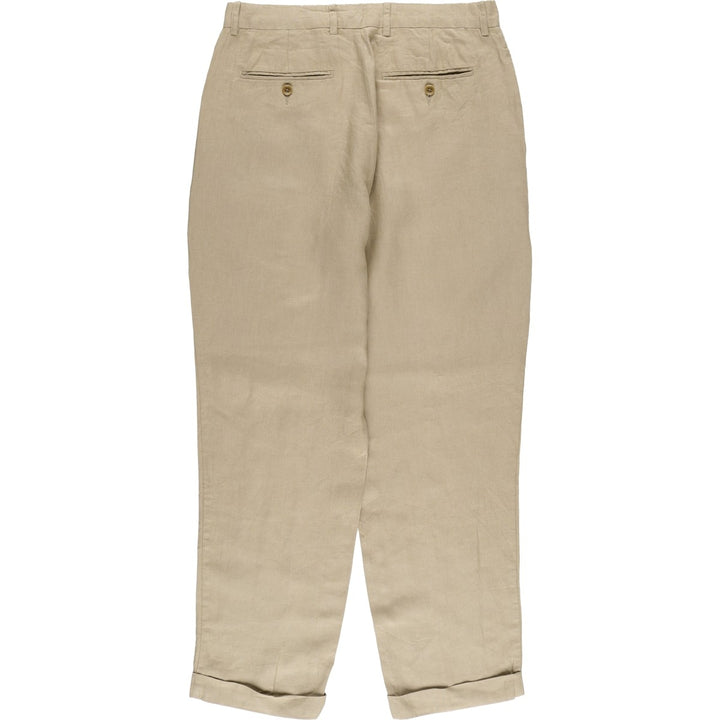 Banana Republic linen pants, slacks, men's size W32 linen Beige type Vintage Second Hand