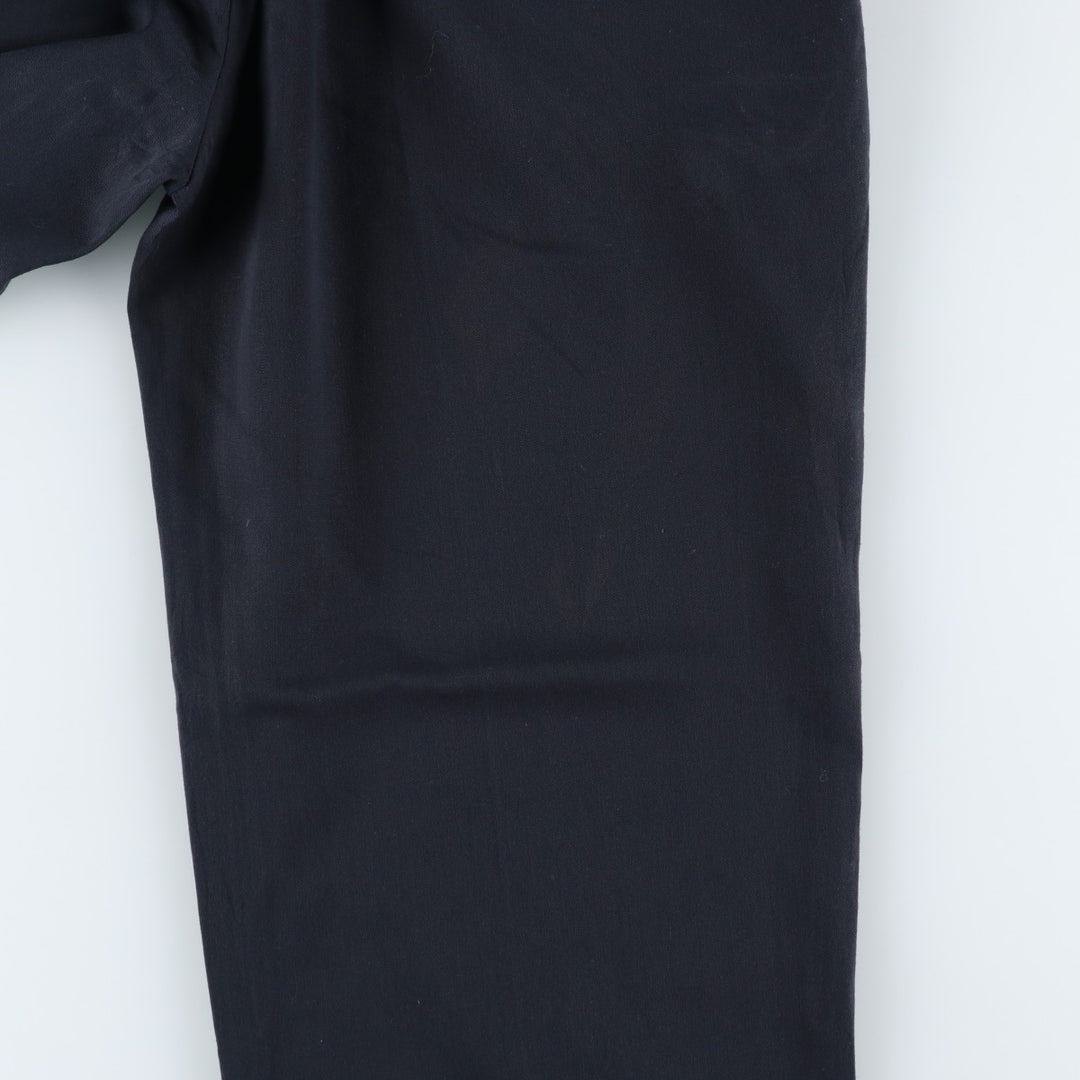 Ralph Lauren POLO by Ralph Lauren two-pleat wide-leg slacks, men's size W35 polyester navy blue type Vintage Second Hand