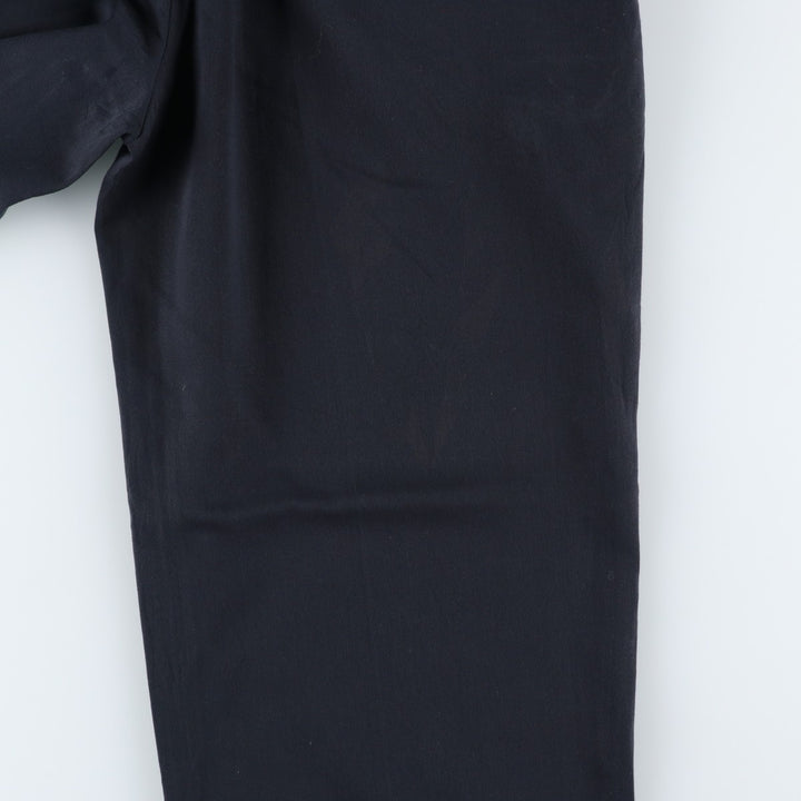 Ralph Lauren POLO by Ralph Lauren two-pleat wide-leg slacks, men's size W35 polyester navy blue type Vintage Second Hand