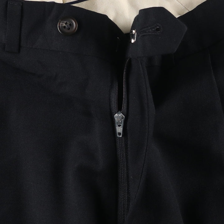 Ralph Lauren CHAPS Chaps, two-pleat wool pants, slacks, made in Canada, men's w34 equivalent wool navy blue type Vintage Second Hand