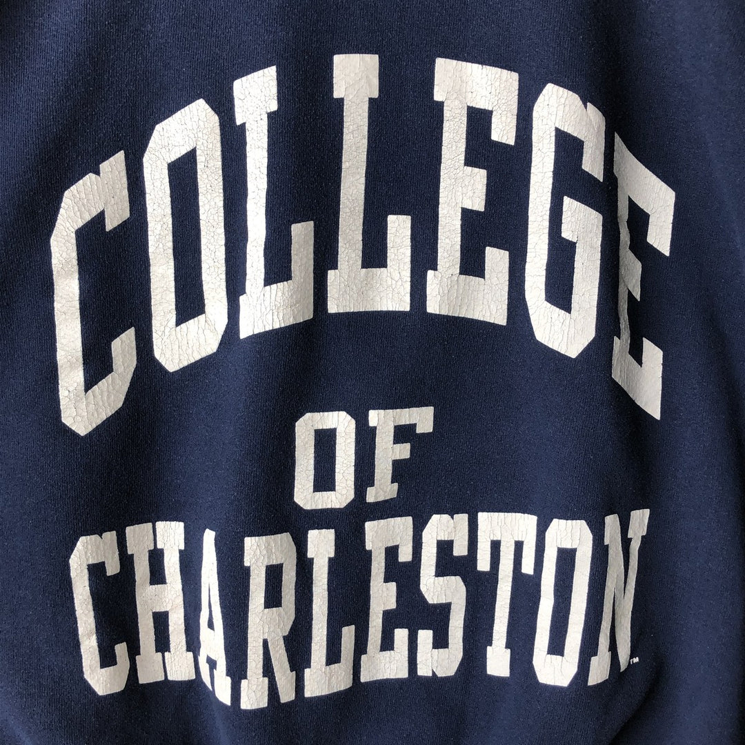 90'S Russell College Sweatshirt, Made in USA, Men's L, Vintage cotton navy blue type Vintage Second Hand