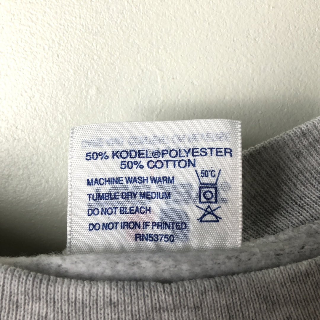 Vintage 90'S Tee Jays triple print college sweatshirt, made in the USA, men's size L polyester gray type Vintage Second Hand