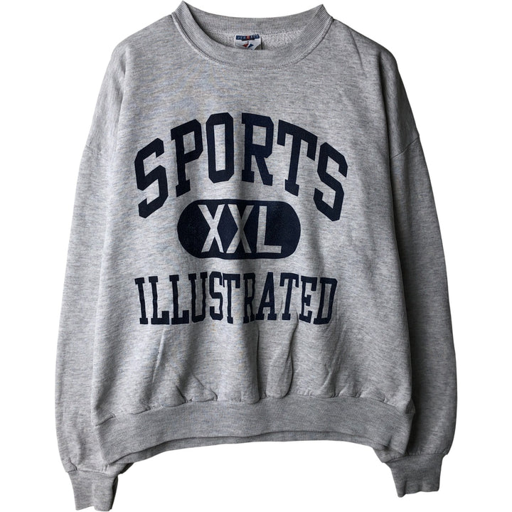 Vintage 90'S Jerseys Printed Triple Print College Sweatshirt, Made in USA, Men's XL cotton gray type Vintage Second Hand