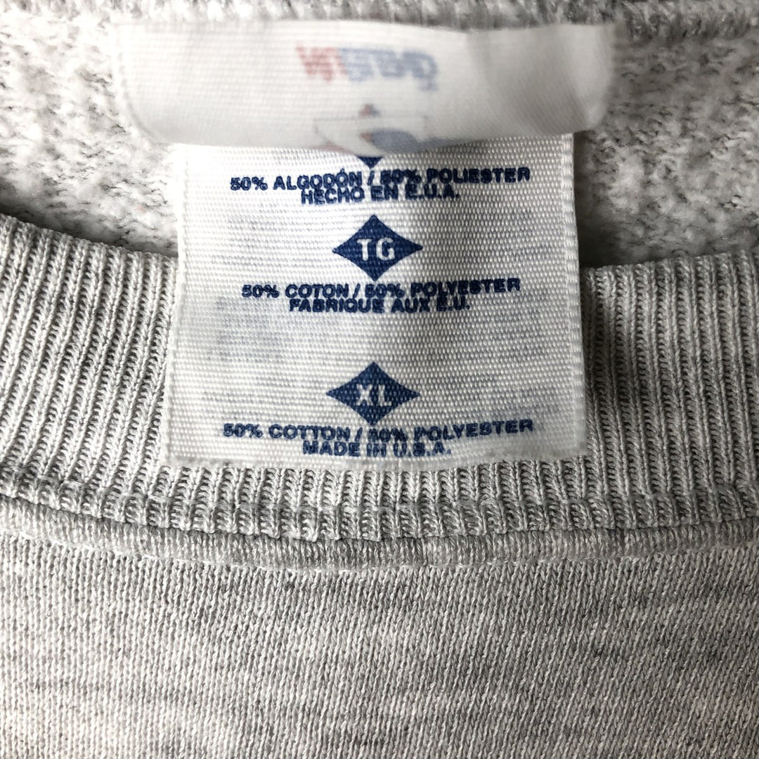 Vintage 90'S Jerseys Printed Triple Print College Sweatshirt, Made in USA, Men's XL cotton gray type Vintage Second Hand