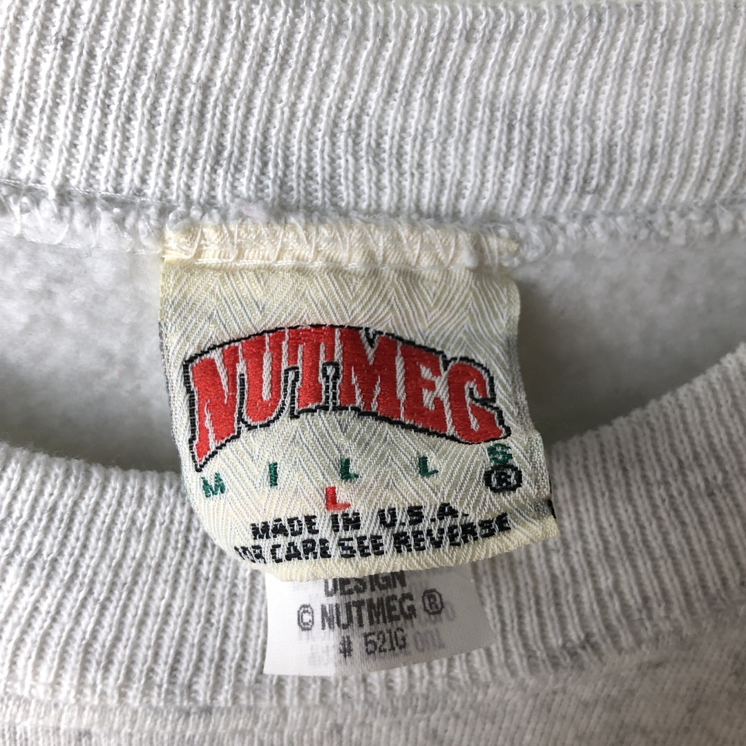 90'S Nutmeg Penn State University College Sweatshirt, Made in USA, Men's Size L, Vintage cotton gray type Vintage Second Hand