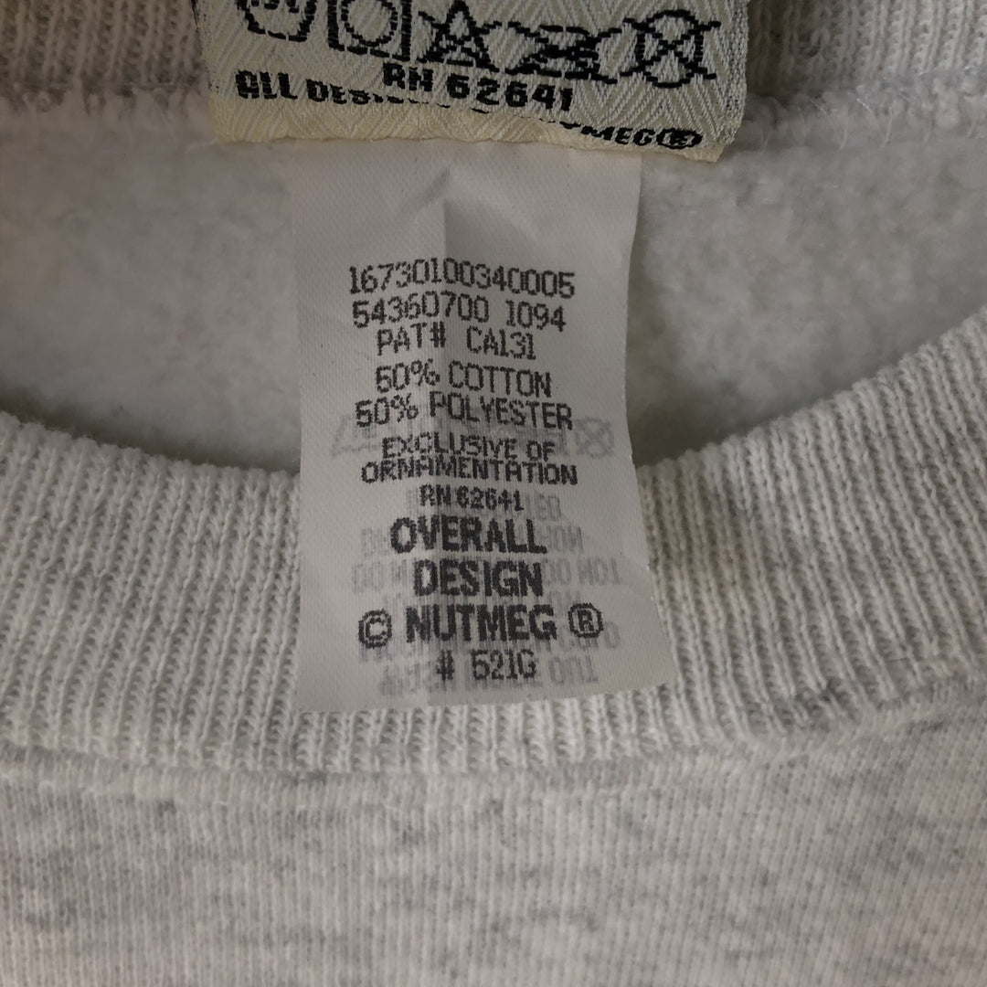 90'S Nutmeg Penn State University College Sweatshirt, Made in USA, Men's Size L, Vintage cotton gray type Vintage Second Hand